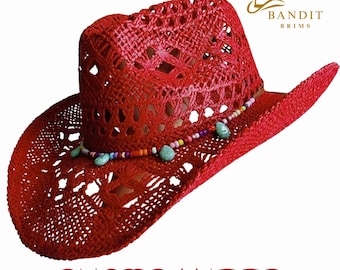 Vintage Style Western Straw Cowboy Hat Unisex Style