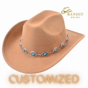 Brim Western Style Cowgirl Hat-Trendy Rodeo Fashion Accessory