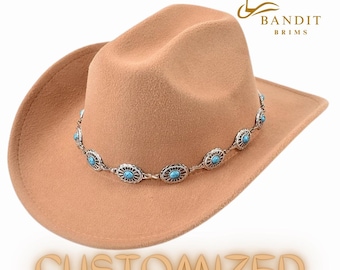 Sombrero de vaquera estilo occidental con ala ancha: accesorio de moda de rodeo