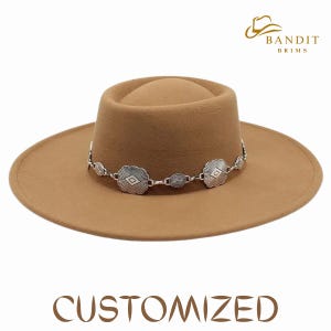 Luxury Felt Fedora for Women Wide Brim Jazz Hat with Chic Belt Band