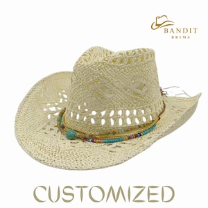 Frauen Sommer Stroh Cowboy Hut Sonnenschutz Western Style