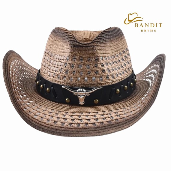 Unisex Summer Western Cowboy Hat Breathable Hollow Out Beach  display picture 1