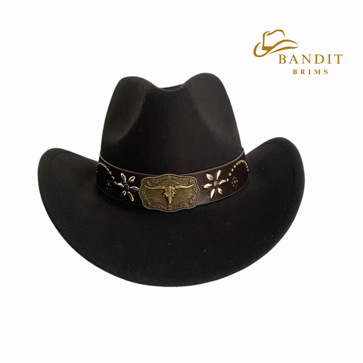 Unisex Suede Cowboy Hat: Wide Brim Vintage Western Style - Etsy display picture 1