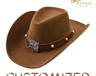 Vintage western cowboyhoed voor heren en dames herenstijl met brede rand