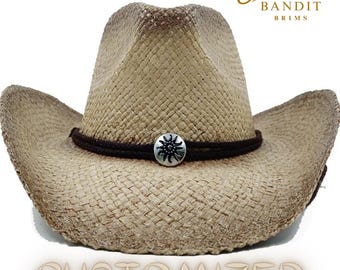 Vintage Western Straw Cowboy Hat: Unisex Summer Sun Hat