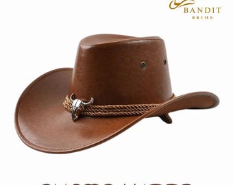 Vintage stijl kunstleer westerncowboyhoed voor heren Klassieke herenstijl