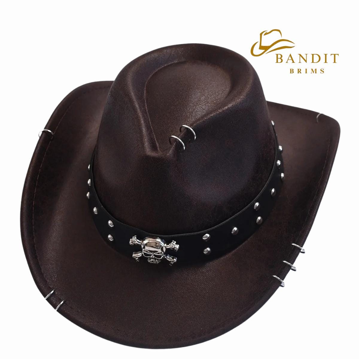 Classic Vintage Style Western Hat – Faux Leather Cowboy 