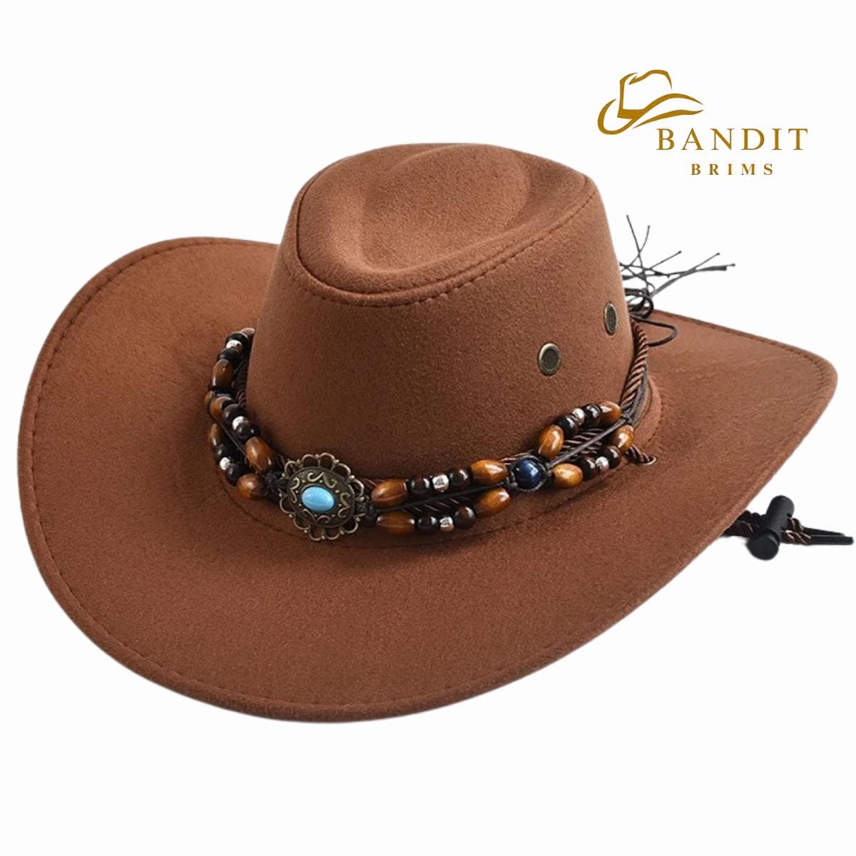 Vintage Style Wide Brim Western Cowboy Hat for Men & Women 