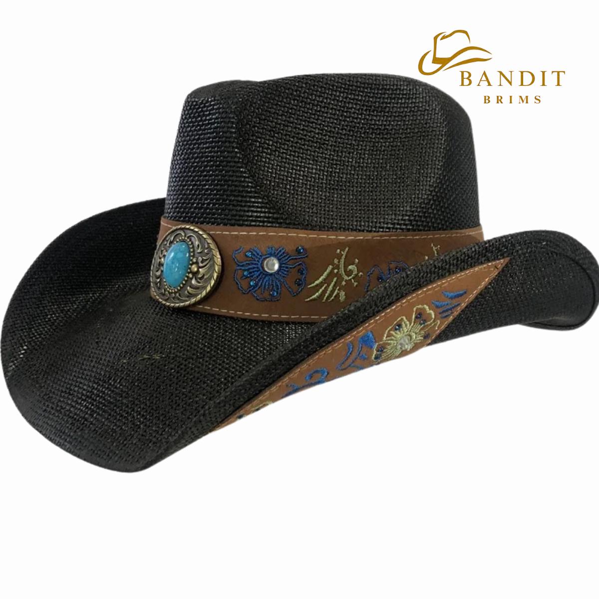 Straw Cowboy Hat, Western Denim Style, Sun Protection, Unisex Generic Denim Hat Western Men main image 2