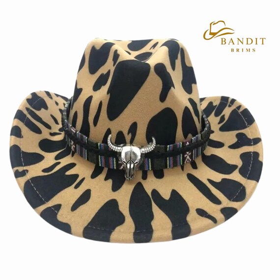 Women’s Western Bullhead Hat Wholesale Studded Western Bull Head Strap Cowboy Hat for  main image 3