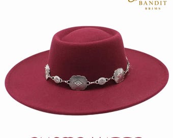 Chapeau fedora de luxe en feutre pour femme, chapeau jazz à bord large et ceinture chic