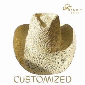 Stylish Women and Men Straw Cowboy Hat Western Sun Hat for Rodeo And Travel