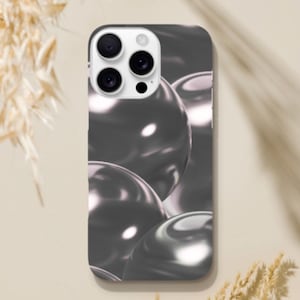 Reflective Orb Phone Case – Glossy 3D Bubble Design in 5 Colors | Aesthetic Y2K iPhone Case