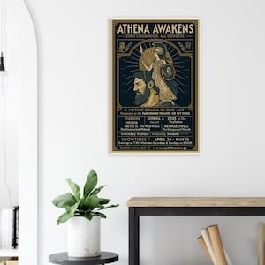 Athenas Geburt: Griechischer Mythos Art Deco Poster | Theater Klassenzimmer Dekor | Umweltfreundlicher Druck