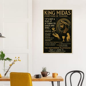 König Midas Theaterplakat | Griechische Mythologie Kunst | Perfekt für Lehrer