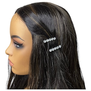 Clear Rhinestone Mini Alligator Hair Clips Set