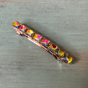 Iridescent Rhinestone Barrette