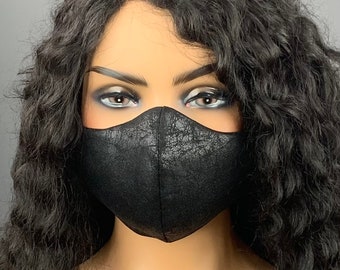 Black Distressed Face Mask Unisex