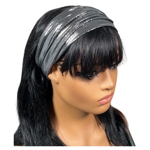 Metallic Silver Wide Headband