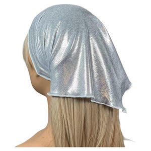 White Silver Metallic Stretch Bandana