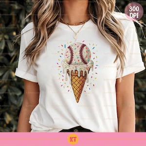 Baseball Drip Glitter Sublimation Design PNG - Baseball Ice Cream Drip Design PNG - Retro Baseball Shirt PNG