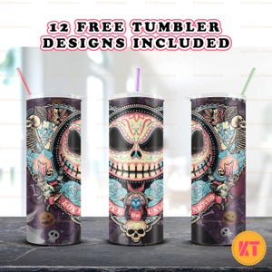 Halloween Spooky Skinny 20 oz Tumbler Sublimation Design PNG - Movie Tumbler Straight and Tapered PNG - Cartoon Design PNG