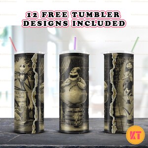 Cartoon Characters Skinny 20 oz Tumbler Sublimation Design PNG - Movie Tumbler Straight and Tapered PNG - Cartoon Design PNG