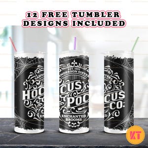 Witches Halloween Skinny 20 oz Tumbler Sublimation Design PNG -Movie Characters Tumbler Straight and Tapered PNG - Halloween Design PNG