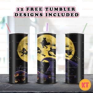 Witches Halloween Skinny 20 oz Tumbler Sublimation Design PNG -Movie Characters Tumbler Straight and Tapered PNG - Halloween Design PNG