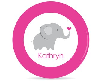 Elephant Personalized Plate - Melamine