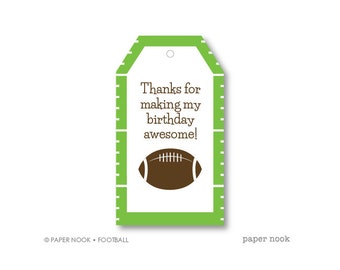 Football PRINTABLE Gift Tag