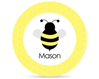 Bee Personalized Plate - Melamine
