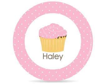 Cupcake Personalized Plate - Melamine
