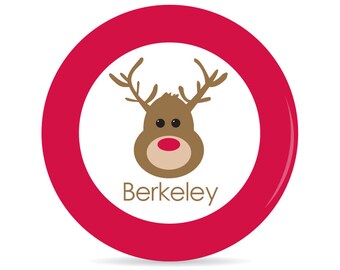 Rudolph Personalized Plate - Melamine