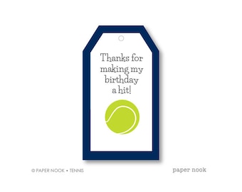 Tennis Birthday PRINTABLE Gift Tag