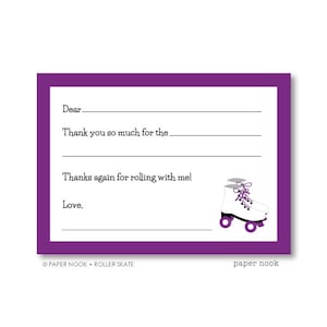 Roller Skate PRINTABLE Fill-in-the-blank Thank You Note - Etsy