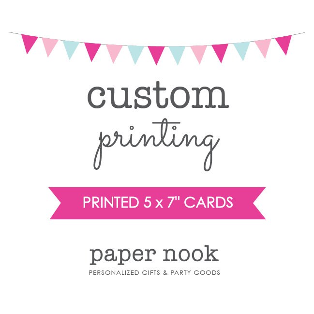 Professionally Printed 5x7 Cards with Envelopes by Paper | Etsy