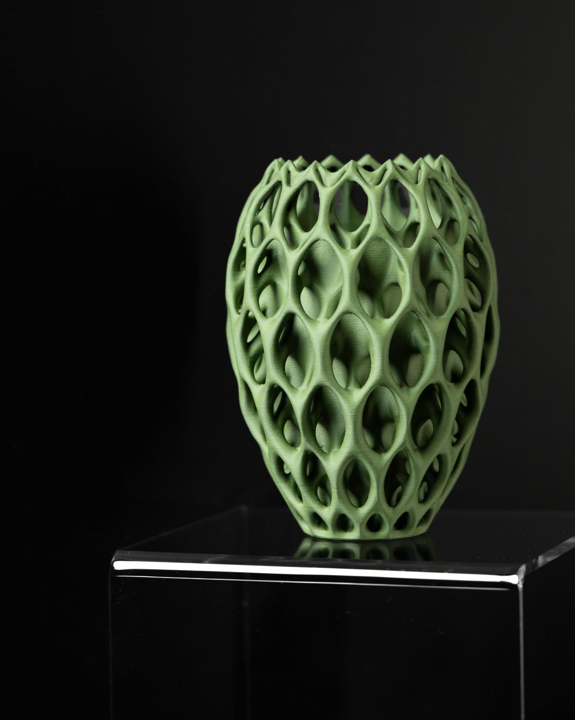 Invader Sculptural Openwork Vase, Futuristic Geometric Decor for Dried ...