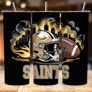 Football Helmet and Ball Tumbler Wrap | 20oz Skinny Tumbler Sublimation Design | Game Day Gift | Sports Helmet Tumbler | Digital Download