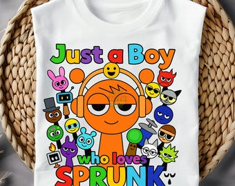 Just a Boy Who Loves Sprunk PNG | Cute Colorful Cartoon Gamer Boy Sublimation Design | Cute Funny Gamer for Kids or Boys | Digital Download