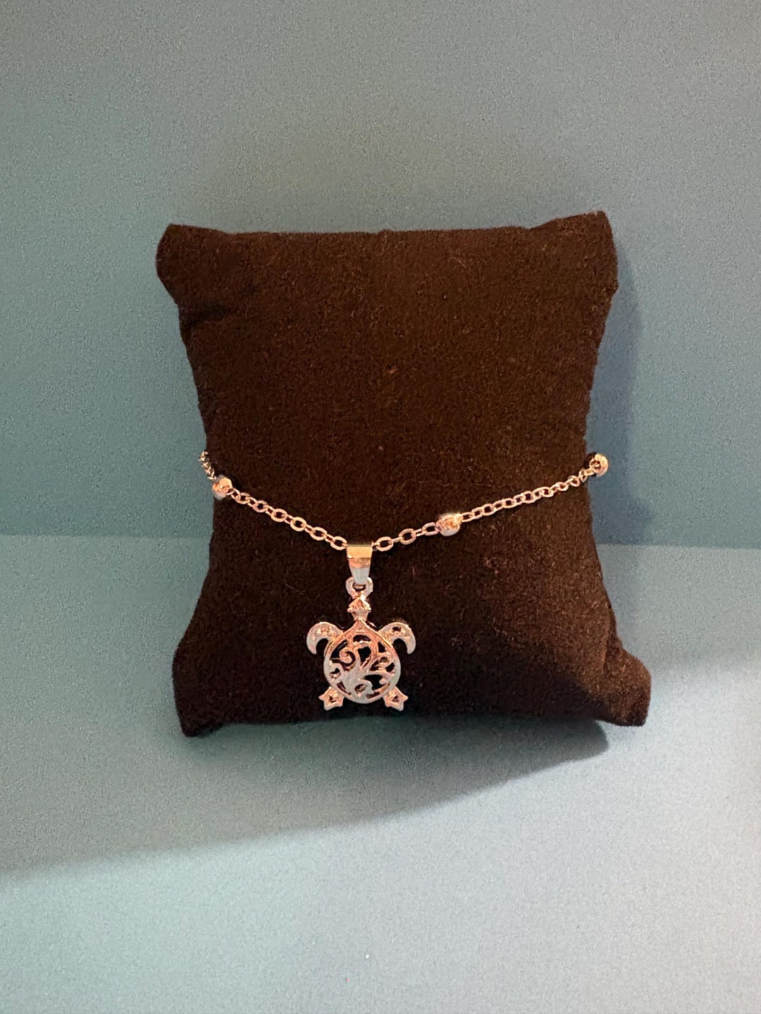 Sea Turtle Anklet, Silver-tone Chain, Coastal Beach Jewelry, Ocean ...