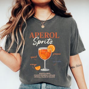 Aperol Spritz Recipe T-Shirt: Italian Cocktail Graphic Tee