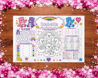 Care Bears Birthday Activity Sheet | Kids Games, Coloring Page (Digital Download) 11 X 17