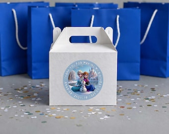 Frozen Birthday Stickers | Elsa Anna Party Favors, Winter Decor (Set of 24)