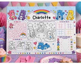 Care Bears Birthday Activity Sheet | Kids Games, Coloring Page (Digital Download)