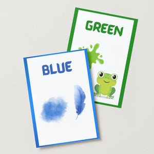Druckbare farbige Karteikarten für Kinder | Hausschule | Kindergarten | Lernen | Klassenzimmer | Montessori Karten | Digitaler Download | PDF-Datei