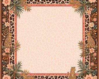 Tapis de mahjong imprimé léopard, décoration de nuit de jeu bohème safari, tapis de table guépard tropical