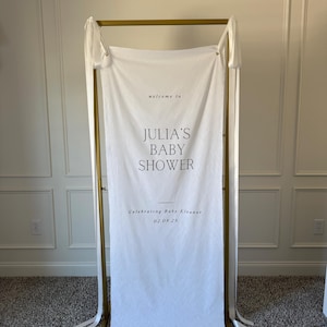 Linen Welcome Sign, Fabric Sign, Baby Shower Welcome Sign, Personalized Linen Sign, Wedding Welcome Sign, Custom Linen Entry Sign