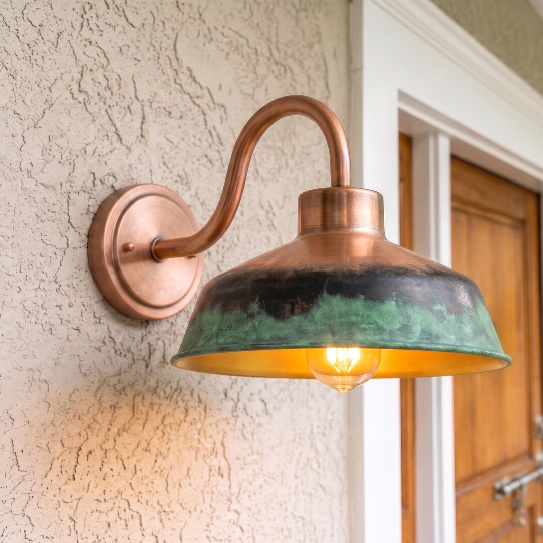 Handmade Copper Wall Lamp | Rustic Farmhouse Lighting Fixture | Vintage ...