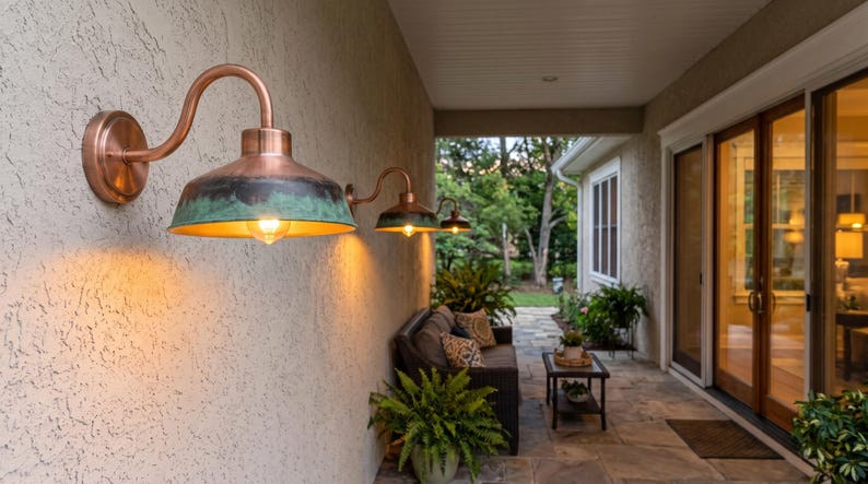 Handmade Copper Wall Lamp | Rustic Farmhouse Lighting Fixture | Vintage ...